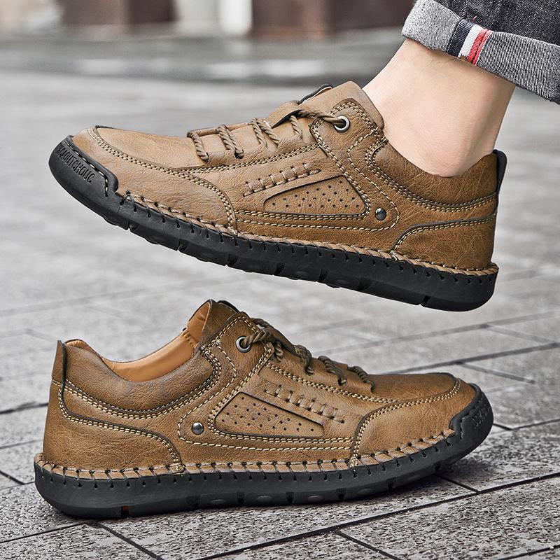 Classic Handmade Men Shoes Breathable Casual Leather Shoes Men Loafers Comfortable Moccasins Men Flats Shoes