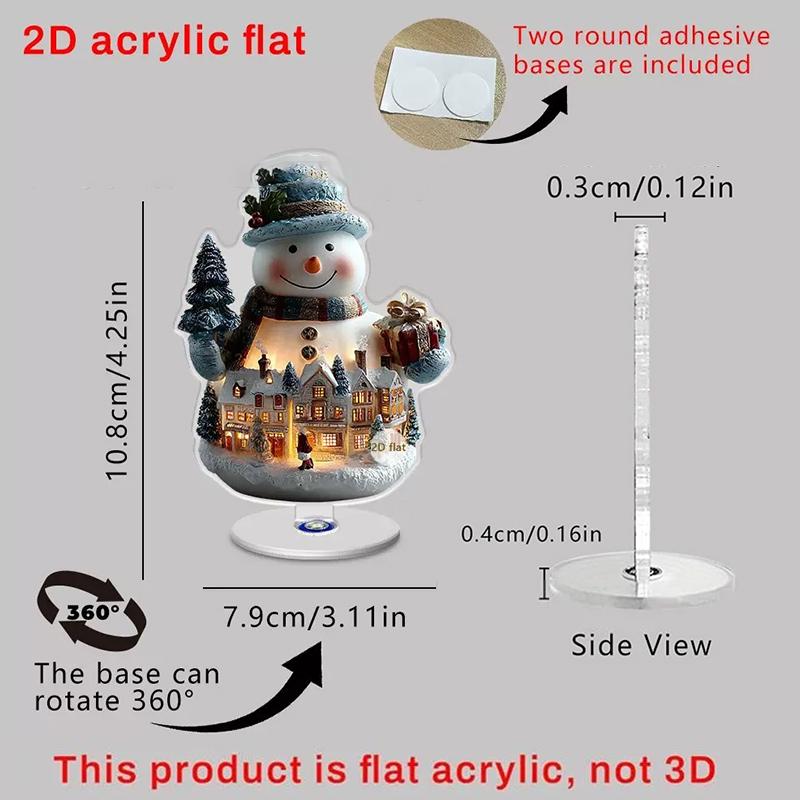 

Bohemian Style 2D Acrylic Winter Ferris Wheel Snow House Christmas Festival Decor Desktop Ornament 2026 Xmas Navidad Party Gift