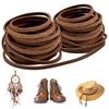 5 Yards Braiding String Flat/Round Natural Leather String  DIY Necklace Bracelet Accessories