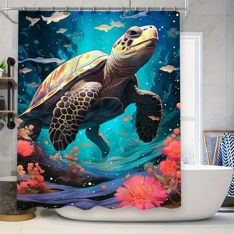

Занавеска для ванной Черепаха Принт Рыбы Морская жизнь Занавески для душа Водонепроницаемый Домашний декор Художественное украшение 3D печать ШТОРКА ДЛЯ ДУША ТУНЕЦ B 90x180cm