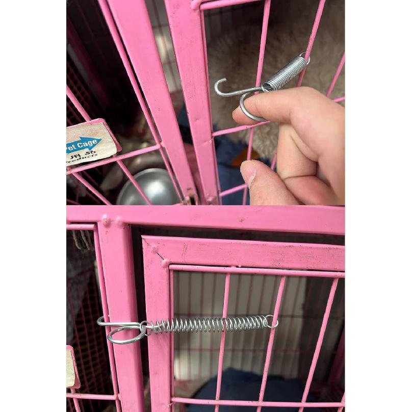 10pcs Spring Latch Hook for Cat, Bird, Rabbit Cages, Compatible with Large Bird, Parrot, Cat