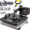 VEVOR Heat Press 8 In 1 Heat Press Machine 38x38cm Heat Transfer Press 15x15Inch T-shirt Press Mulitifuctional Sublimation Machine for T-shirt Mug