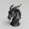 Dark Sheep-Headed Ornament, 3D Printed Gothic Devil Sculpture, with Detailed Horn Texture Desktop Statue, for Home Decoration