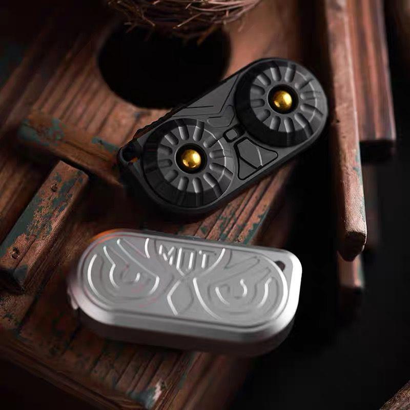 Owl Edc Fidget Spinner Magnetic Levitation Ratchet Slider Metal Button Push Card Multi Playability Decompression Fingertip Toy
