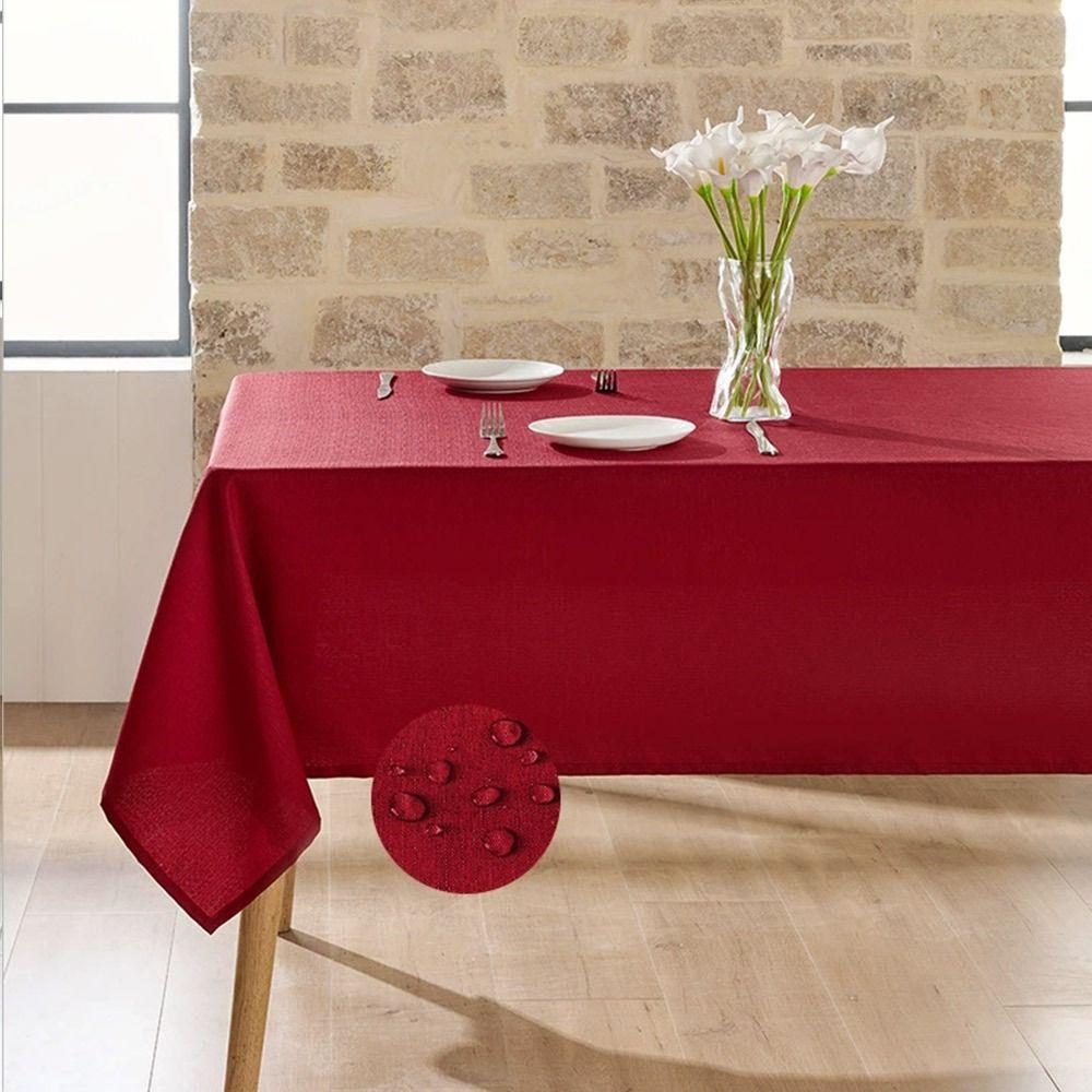 Waterproof Rectangle Table Cloth Anti-Shrink Soft and Wrinkle Resistant Washable Faux Linen Table Cover