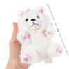Pink Paws Samoyed Plush Toys Cute Cartoon Soft Samoyed Plush Doll Realistic Fashion Accessories Doll Ornaments