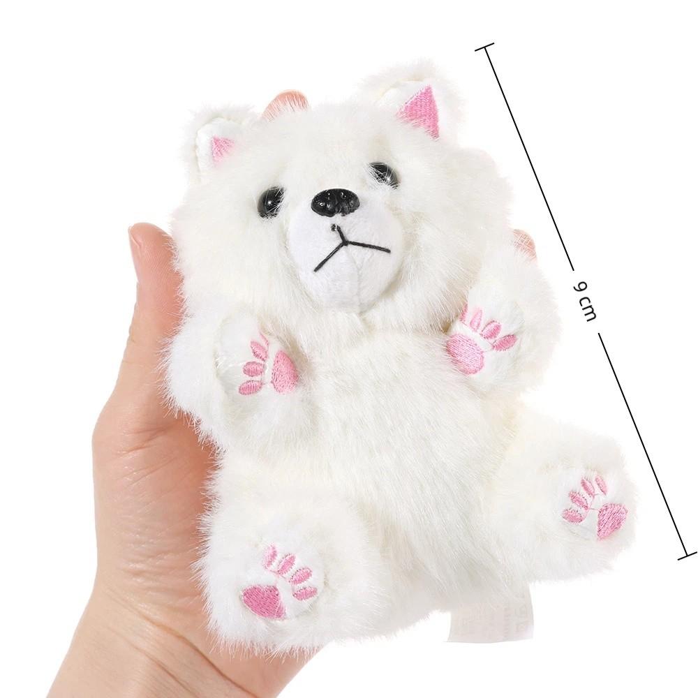 Pink Paws Samoyed Plush Toys Cute Cartoon Soft Samoyed Plush Doll Realistic Fashion Accessories Doll Ornaments
