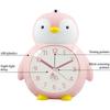 Будильник с изображением пингвина, детский будильник без тиканья, будильник из АБС-пластика с защитой от падений и ночником, для детской спальни