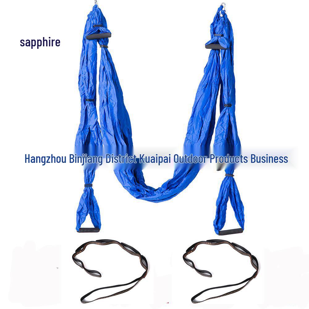 Free Eagle Inverted Gravity Yoga Hammock with 6 Handles & Stretch Strap