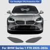 Für BMW Serie 1 F70 2025 2026 TPU Scheinwerfer Kratzfest Rauchschwarz Transparent Farbwechselnde Schutzfolie