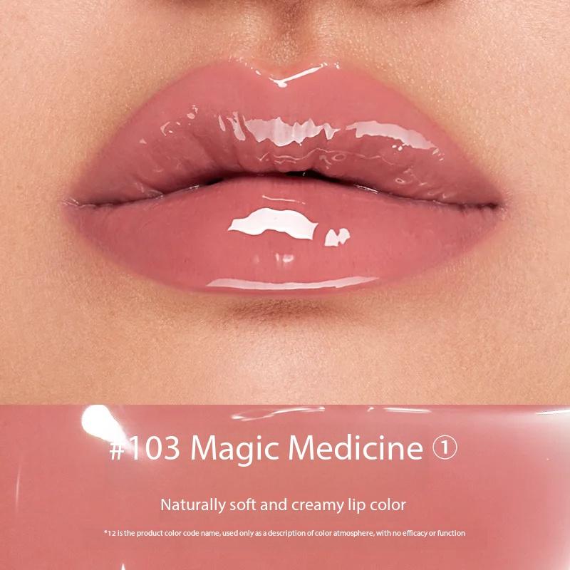 

Kaleidos Lip Gloss Nude Mirror Lip Glaze Plumping Lip Oil,Hydrating Lip Stick Tinted Lip Balm Transparent Lip Care Glitter Shine 103