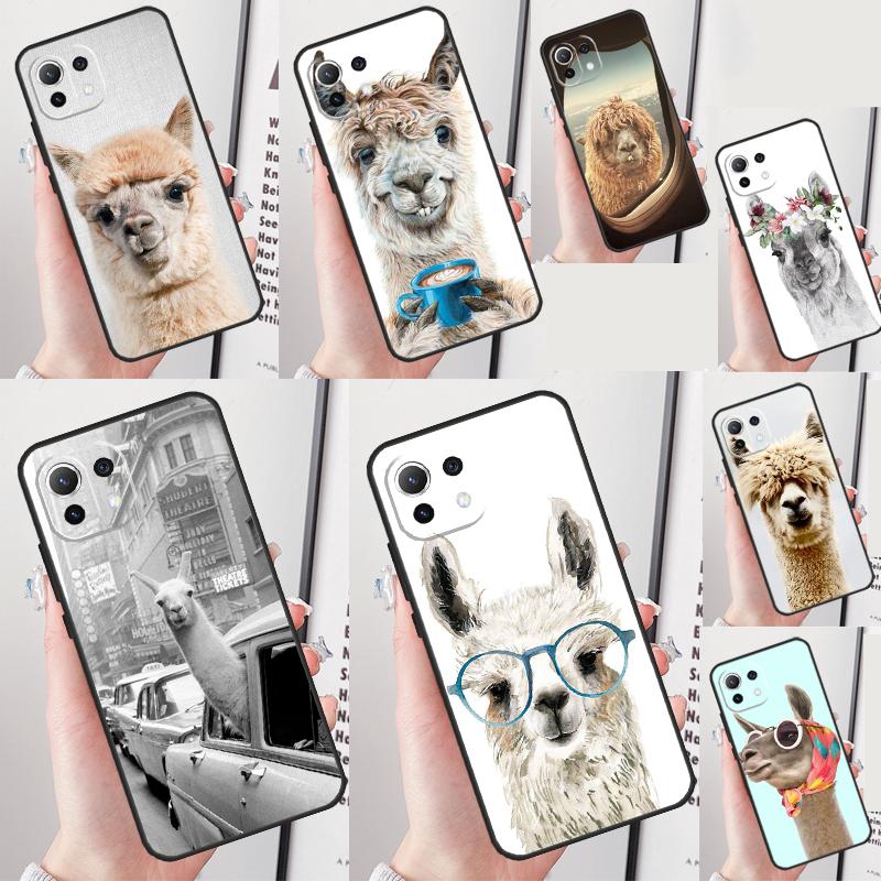 Lama Llama Alpaka Hülle für Xiaomi 14 13 15 Ultra 11T 12T 13T 14T Pro POCO X7 X6 Pro X3 X5 F5 F6 M6 Pro Hülle