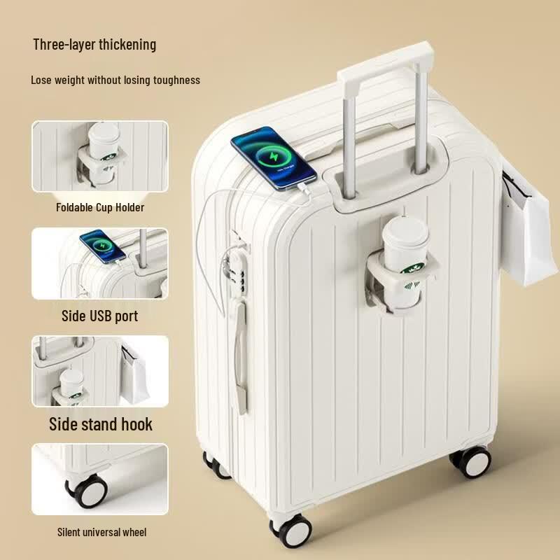 HANDUNYOU 22-inch ABS&PC Carry-on Suitcase