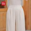 Elegantes chinesisches Mid-Sleeve-Oberteil mit Stickerei