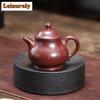 200ml Handmade Yixing Purple Clay Teapots Handmade Pan Pot Raw Ore Purple Mud Kettle Zisha Tea Set Ornaments Drinkware Supplies