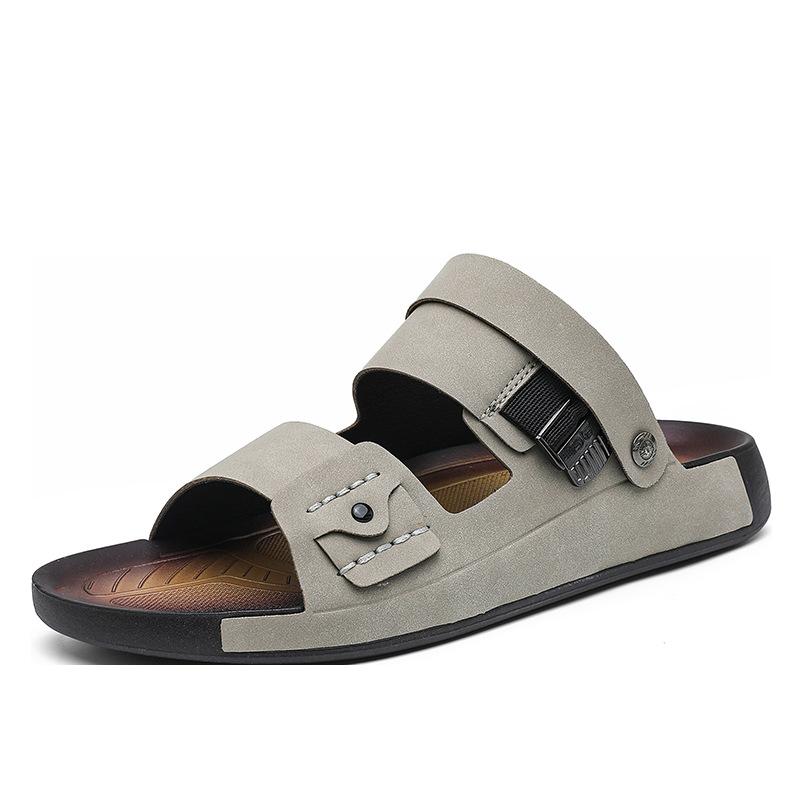 New fashion boutique men's sandals quality indoor and outdoor cool slippers British casual breathable beach shoes