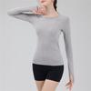 Sports Tops For Women In Autumn And Winter, Tight Fitting Round Neck Yoga Clothes, Professional Running, Pilates Training, Gym Clothes, Long Sleeves