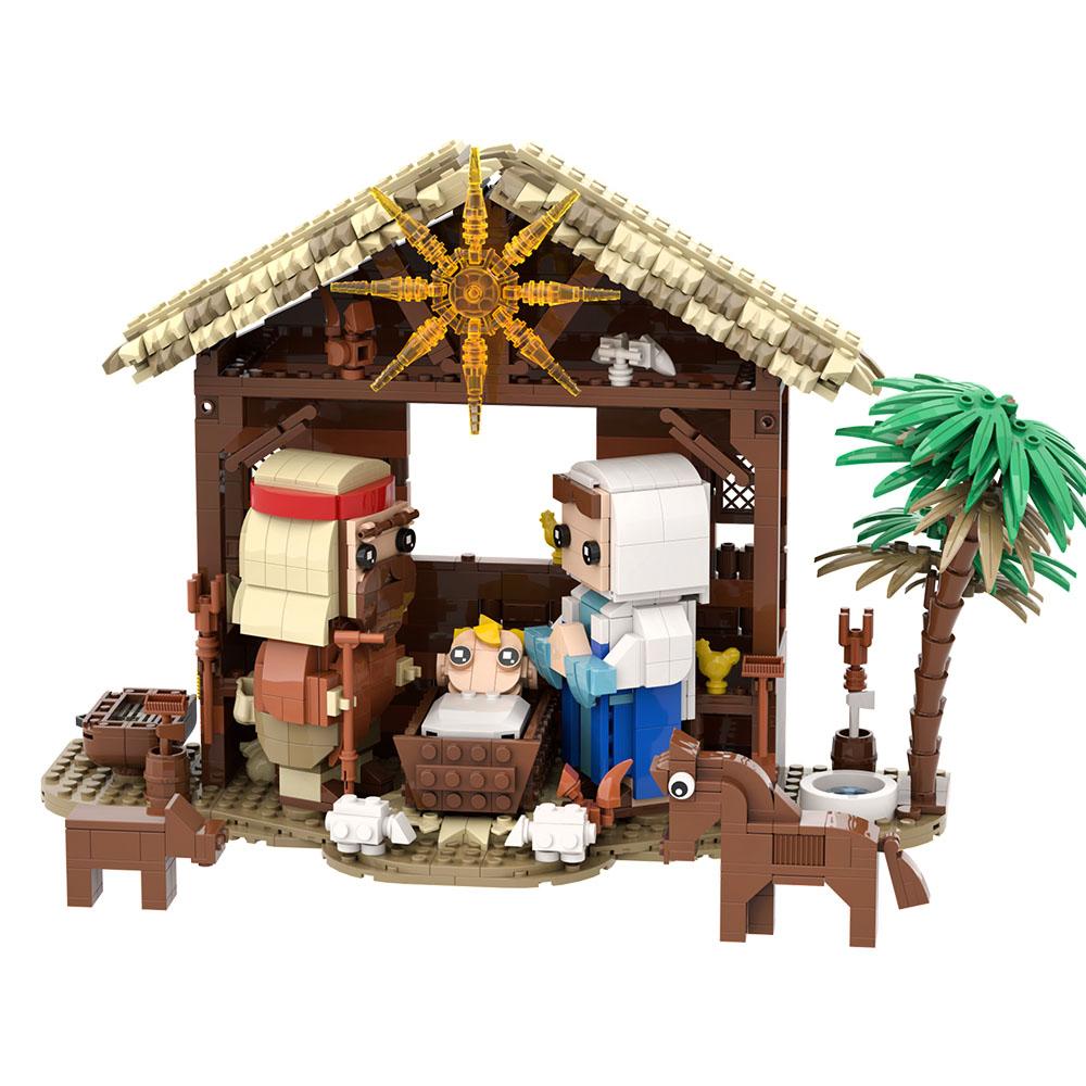 1050pcs Jesus Building Block Set, The Nativity Set, Building Toy of Faith Series, Bible Story, Christian Gift fofor Adults