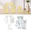 Cats Family Figurine Silicone Molds for Epoxy Resin Making Candle Soap Home Decoration Chocolate Molds Fondant Molds
