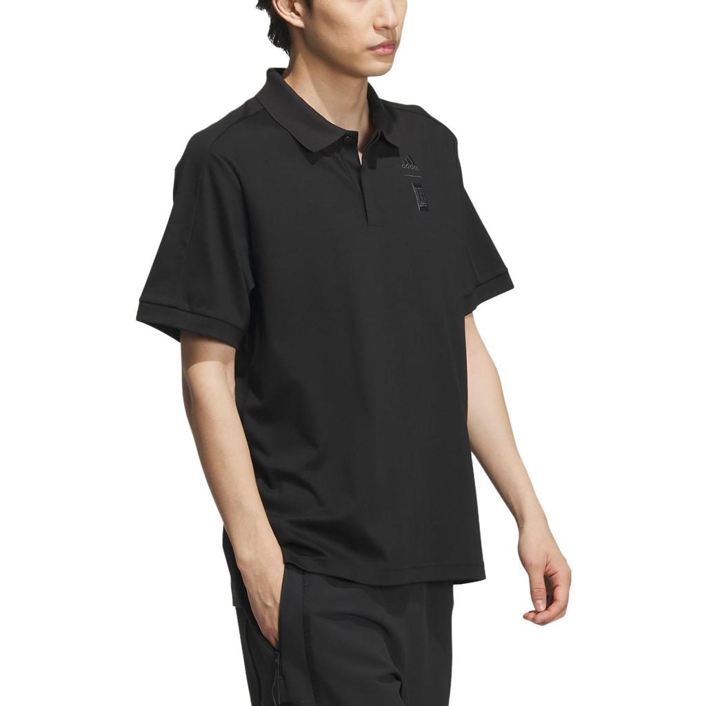 Adidas Wuji Premium Polo Shirt With Solid Color Logo Men Tops Black IA8107