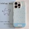 Korean Small Fresh Blue Flowers Bow Phone Case For iPhone 16E 16 15 14 13 12 11 Pro Max X XR XS 7 8 Plus Shockproof Soft Cover