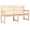 vidaXL Gartenbank 159,5x48x91,5 cm Massivholz Kiefer