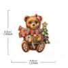 Christmas Bear Brooch for Women Rhinestone Cute Animal Lapel Pin 1Pcs Fashion Jewelry for Party Daily Outfit Accessory