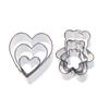Heart Flower Cookie Cutters 3 Different Size Stainless Steel Fondant Cake Molds for Baking Dessert Kitchen Decor