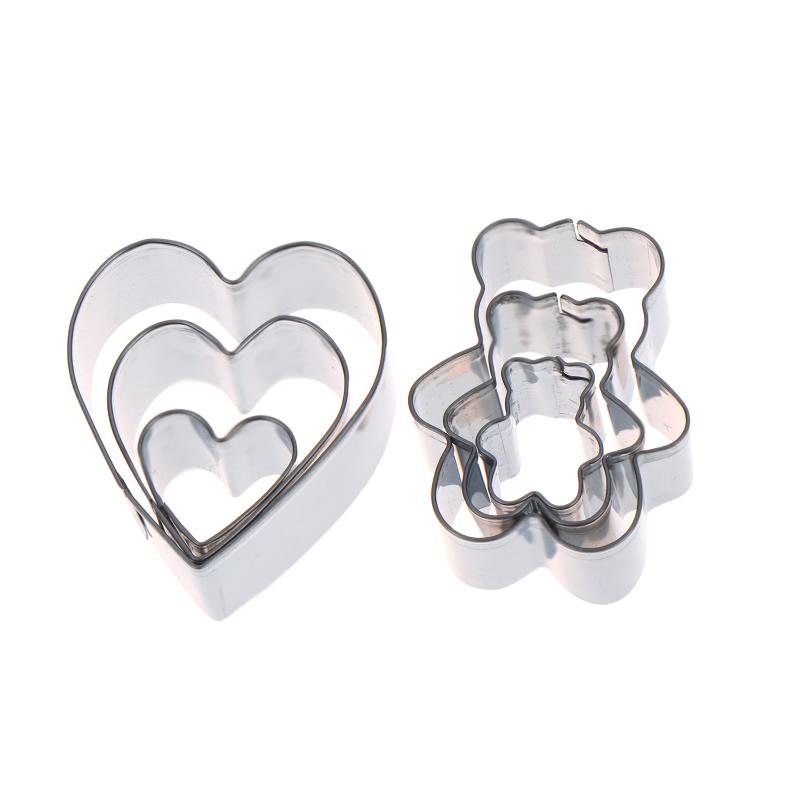 Heart Flower Cookie Cutters 3 Different Size Stainless Steel Fondant Cake Molds for Baking Dessert Kitchen Decor
