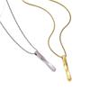 Cross-border Spiral Long Bar Titanium Steel Couple Necklace - Hip Hop Ins Cold Style