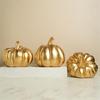 Gold Pumpkins Artificial Pumpkins Decorative Pumpkins Faux Pumpkins Thanksgiving Halloween Holiday Table Centerpieces