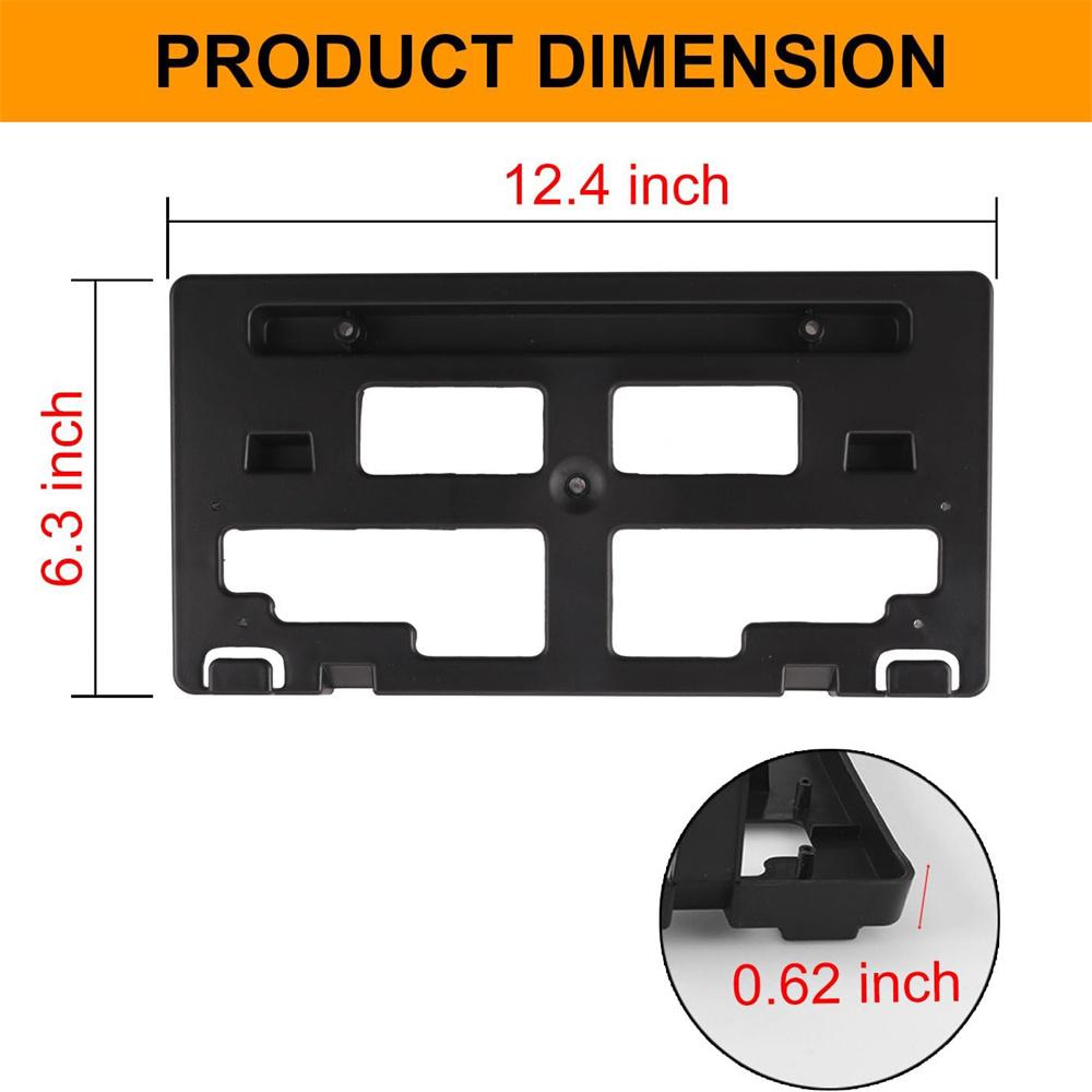 Front License Plate Bracket Holder Black New For Ford Ranger 2019-2022