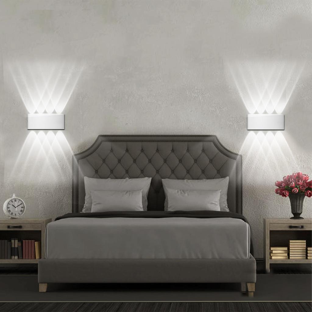 Neoglint Moderne LED Vegglamper 8W Up Down Vegglampe Vegglysarmatur Kald Hvit Lys for