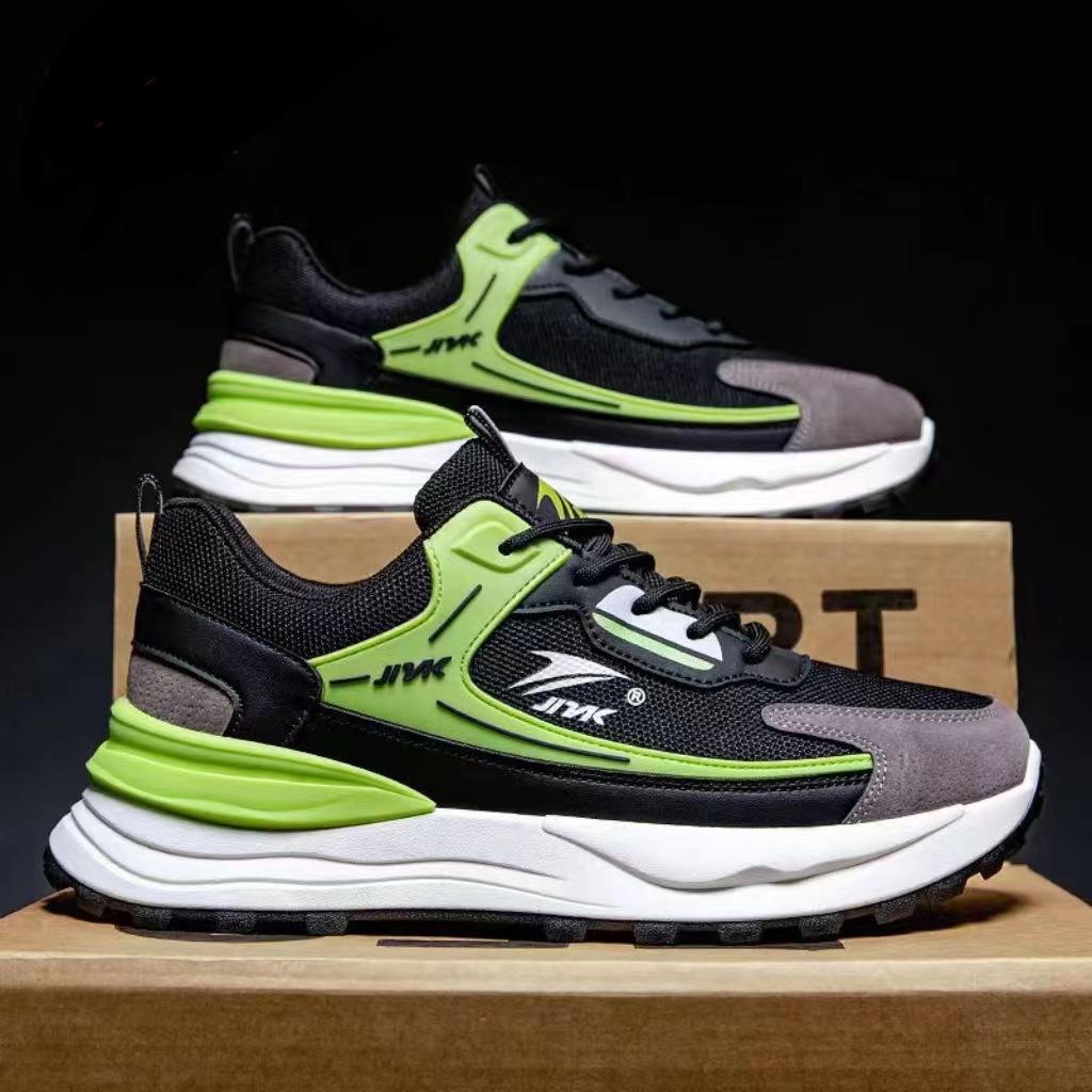 

Новая осенне-зимняя мужская обувь Легкая и дышащая сетка Повседневная обувь Прямой эфир Трендовая В сочетании с зелеными кроссовками для бега Мужская 44