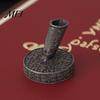 Vintage Desk Organizer Round Pen Holder, Durable Metal Exquisite Carved Desktop Ornament, Quill Dip Pens Base And Supply, for Calligraphy Decoration