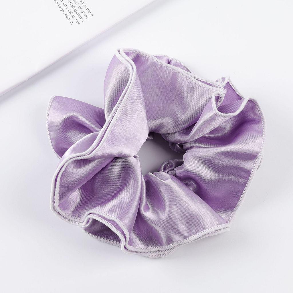 Elegant Satin Ruffled Scrunchie for Ponytails & Buns