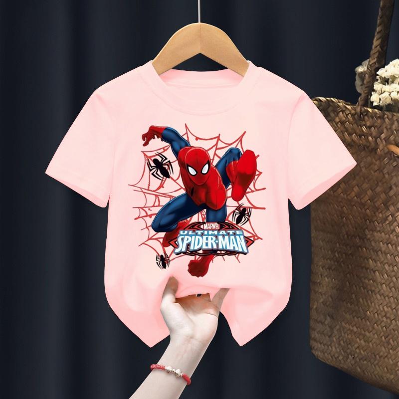 Spider Man short sleeved T-shirt, boys' top, fashionable