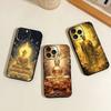 B-Buddha Phone Case For iPhone 17,16,15,14,13,12,11 Plus,Pro Max,XS,Soft Silicone Black Cover