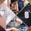 Prático-30 Peças Chaveiros de Metal Graváveis Em Branco Peças em Metal para Estampagem Para Gravação Anel de Chaveiro de Aço Inoxidável em Branco Com Ho