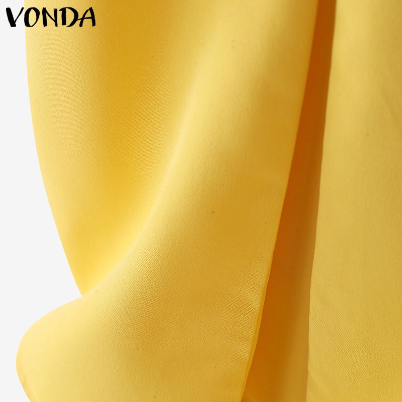 VONDA Sommer Damen O-Ausschnitt Ärmellos Plissiert Lässige Tanktops