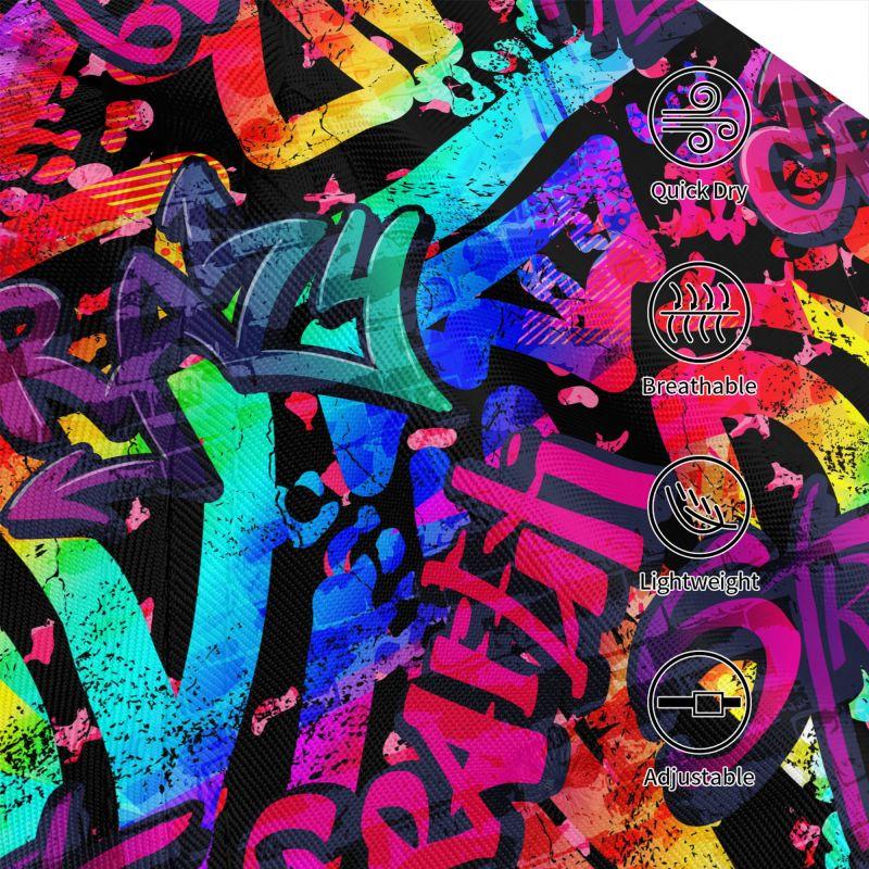 Individueller Graffiti-Kunst-Druck Baseballkappe Unisex Hip Hop Verstellbare Baseballkappe Graffiti Doodle Sport Sonnenschutzmützen für Damen Herren