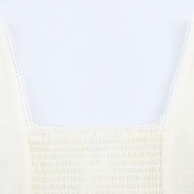 Kaslead New Women clothes Western Style Fashion Simple Sweet Style Puff sleeve Short Top