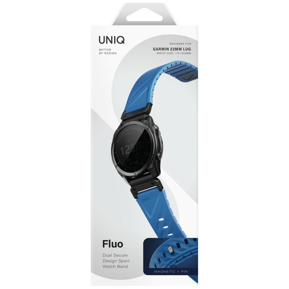 UNIQ Fluo X Smart-Fit Strap for Garmin 22mm Blue