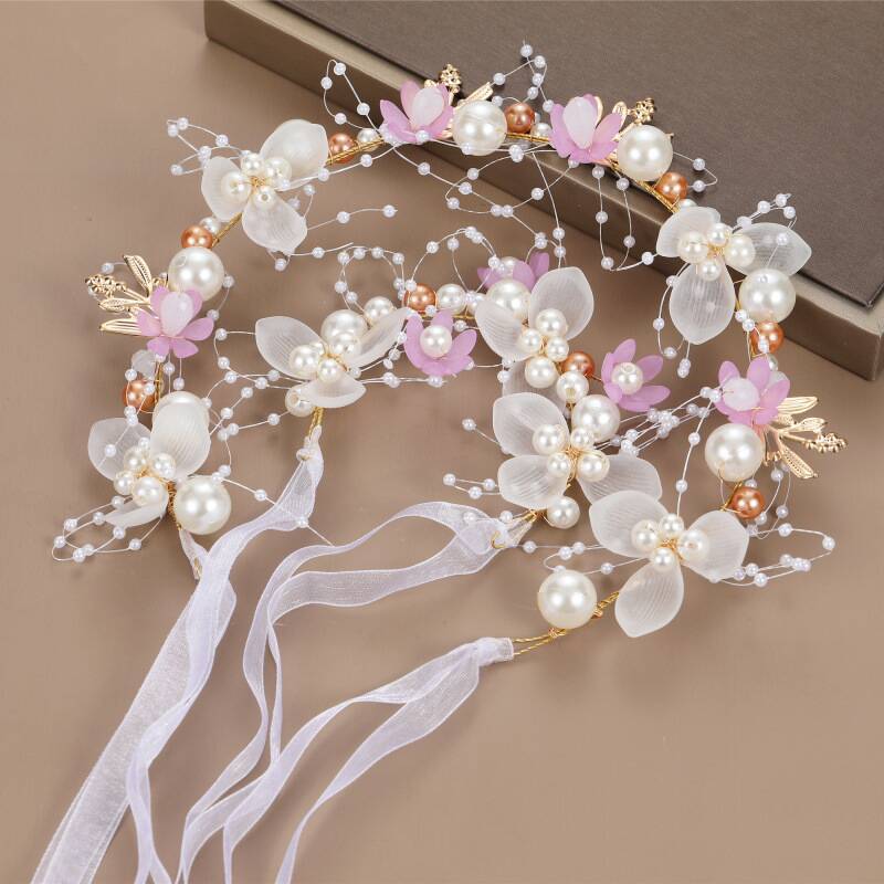 Children's Wreath Headgear Girls' Head Flower Headband Children's Crown Jewelry Korean Version Mori Girl Flower Performance Headband
