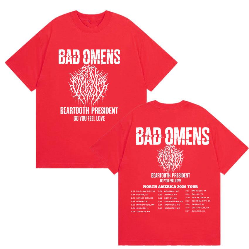Rock Band Bad OUnisexs Tour 2026 Graphic T Shirts Unisexs Casual Fashion Cotton Short Sleeve Tshirt Y2k Unisex Gothic Clothing Tees