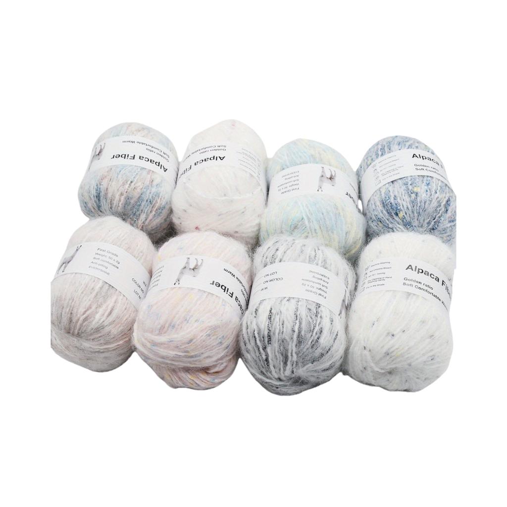 6-Pack Soft Cashmere Wool Acrylic Blend Yarn (50g/280m Per Skein) Multi-Color for Knitting & Crocheting Sweaters 3.5-4.5mm Needle/Hook Handmade Yarn