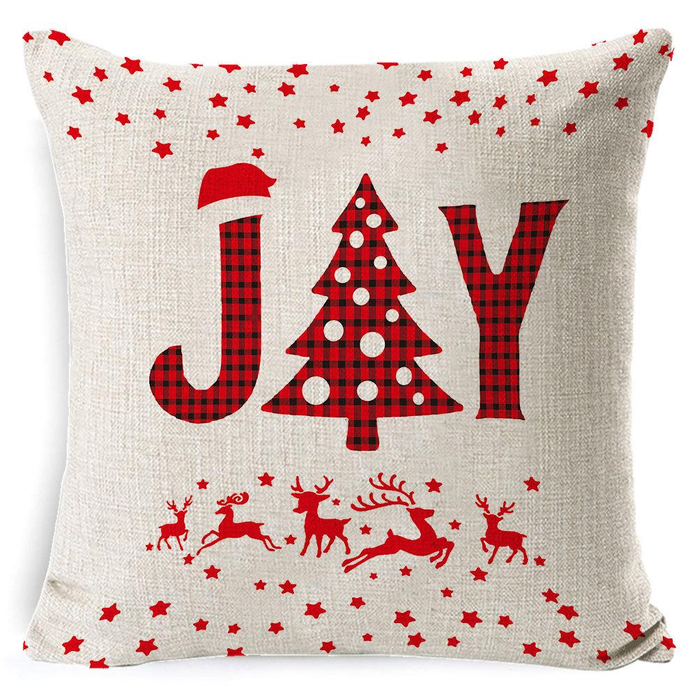 Nový vánoční povlak na polštář kostkovaný polštář domov pohovka polštář povlak na polštář dárek postel polštář