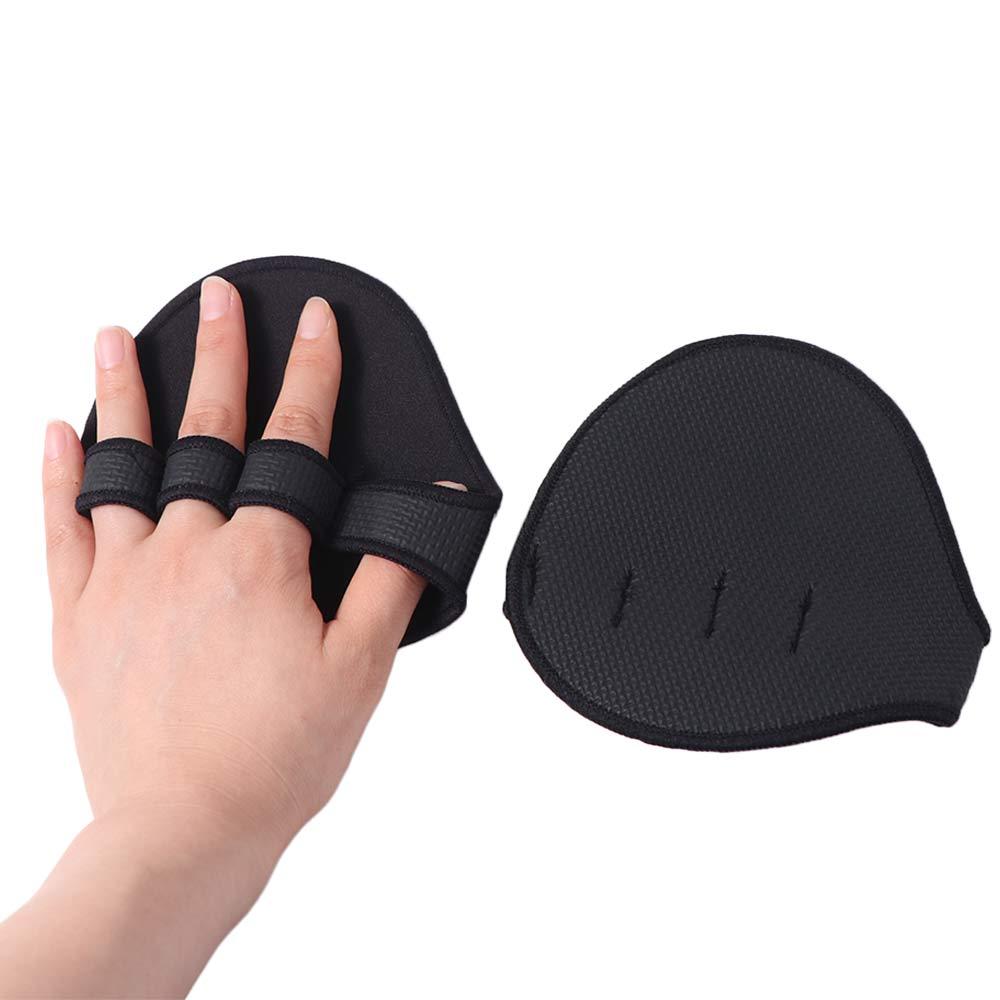 1 Pair Non-slip Weightlifting Hand Protect Pads Four-finger Gym Power Gloves  Women