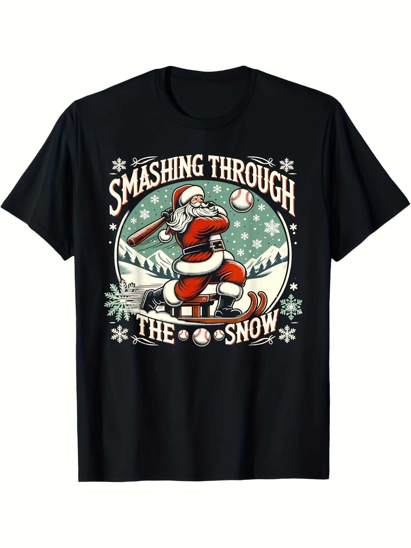 Baseball Player Santa Claus T-shirt S