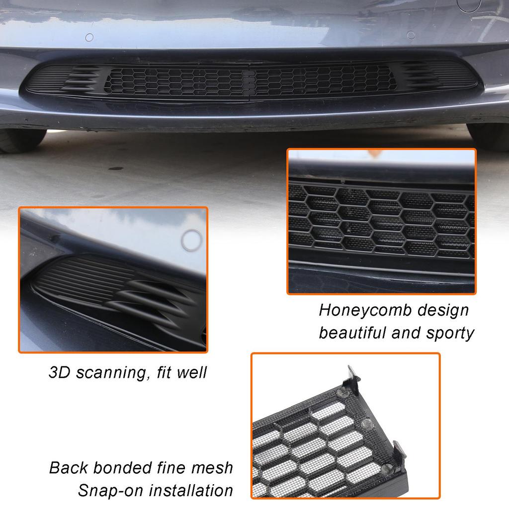 Tesla Model 3/Y Ön Izgara Böcek Geçirmez File Örtüsü Hava Girişi Toz Koruması